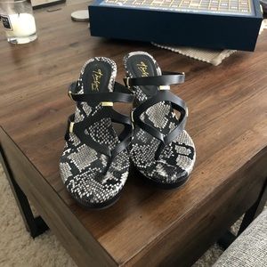 Black mule sandals